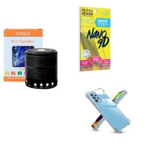 Kit Caixa De Som + Capinha Motorola G53 5G + Película 9D