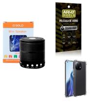 Kit Caixa De Som + Capinha Xiaomi Mi11 + Película 3D