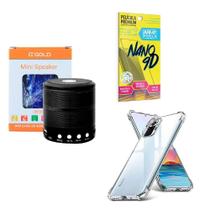 Kit Caixa De Som + Capinha Xiaomi Redminote 10 + Película 9D