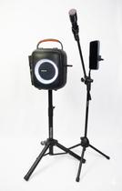 Kit Caixa de Som Karaokê Polyvox XK-1 160W RMS com microfones + tripés Kit Caixa de Som Karaokê Polyvox XK-1 160W RMS com microfones + tripés