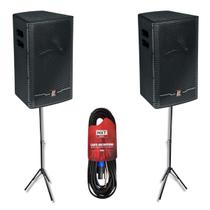 Kit Caixa De Som Staner Upper 515 Ativa+Passiva Com Pedestal