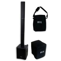 Kit Caixa De Som Torre Ativa Line Array Rck Audio RC-2000 com Bag