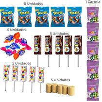 Kit Caixa Doces Snacks 30Un para Sacolinha Dia das Crianças - Dori, Kuky e Marilan