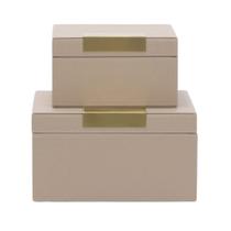 Kit Caixa em MDF com Revestimento em PU - BEGE