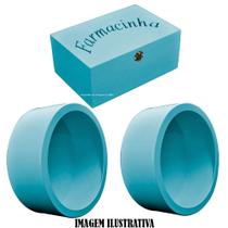 Kit Caixa Farmacinha Lisa + 2 Nicho Simples Redondo 37x15 Mdf Pintado Kit Caixa Farmacinha Lisa + 2 Nicho Simples Redondo 37x15 Mdf Pintado