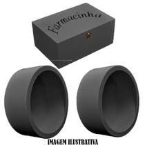 Kit Caixa Farmacinha Lisa + 2 Nicho Simples Redondo 37x15 Mdf Pintado