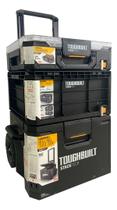 Kit Caixa Ferramentas Rodas + 2 Caixa Stacktech Toughbuilt