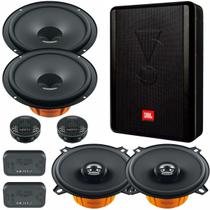 Kit Caixa JBL Ativa Amplificada SW8AMS 200w mais 04 Altos Falantes 6 E 5 Pol Hertz DCX130 80W DSK165 160W