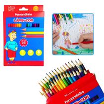 kit Caixa Lápis Cor 36 Unidade Material Escolar Fernandinho kit Caixa Lápis Cor 36 Unidade Material Escolar Fernandinho