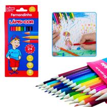 kit Caixa Lápis de Cor 24 Unidades Colorir Material Escolar kit Caixa Lápis de Cor 24 Unidades Colorir Material Escolar
