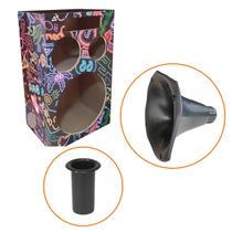 Kit Caixa Madeira Bob 1x12 Polegadas Neon + Duto + Corneta