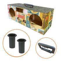 Kit Caixa Madeira Corujinha 6 Polegadas Bier + Dutos + Alça