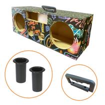 Kit Caixa Madeira Corujinha 6 Polegadas Neon + Dutos + Alças