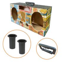 Kit Caixa Madeira Corujinha 6x9 Polegadas Bier + Dutos + Alça