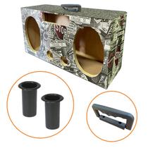 Kit Caixa Madeira Corujinha 6x9 Polegadas Placa + Dutos + Alça