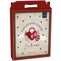 Kit Caixa Maleta Retangular Vertical Amor Real G 21x7,5x26cm - 10 Un
