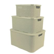 Kit Caixa Organizadora Rattan Cesto 30-20-8,2 L Dutti Kit Caixa Organizadora Rattan Cesto 30-20-8,2 L Dutti