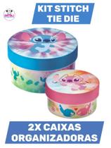 Kit Caixa Organizadora Stitch Tie Dye
