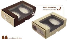 Kit caixa ovo de colher pascoa practice c/ visor (2x50g) tons de cacau - pct c/ 10 unidades ideia embalagens