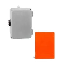 Kit Caixa Plástica Pequena 20x14x10 Com Placa De Montagem Kit Caixa Plástica Pequena 20x14x10 Com Placa De Montagem