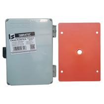 Kit caixa plastica + placa c20-14-10cm pq c/ fecho baixa Kit caixa plastica + placa c20-14-10cm pq c/ fecho baixa
