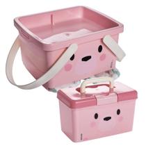 Kit caixa porta fraldas com alça e maleta com alça ursa Plasutil Kit caixa porta fraldas com alça e maleta com alça ursa Plasutil