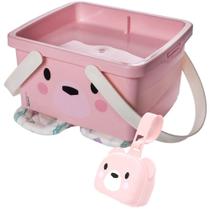 Kit caixa porta fraldas com alça e porta chupetas ursa Plasutil Kit caixa porta fraldas com alça e porta chupetas ursa Plasutil
