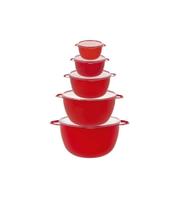 Kit Caixa Pote Vasilha Organizadora 5 Peças Bowl Plástica - Plasticos Mb