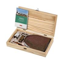 Kit Caixa Premium Acessórios Para Vinho Madeira Pinus Cooler