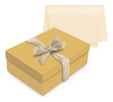 Kit Caixa Presente Retangular Amarelo Fita Seda - caixa de presente