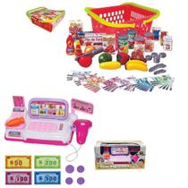 Kit Caixa Registradora Infantil + Crec Crec Minhas Compras