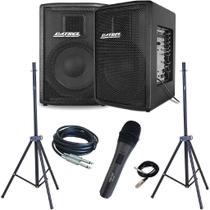 Kit Caixa Retorno Amplificado 12 Polegadas 500W + Tripé