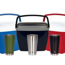 Kit Caixa Térmica 12 Litros + Copo Térmico 475ml MOR Kit Caixa Térmica 12 Litros + Copo Térmico 475ml MOR