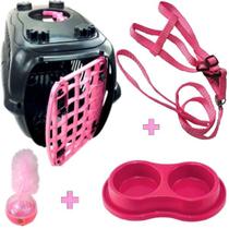 Kit caixa transporte n3 pet + comedor/bebedor + coleira Kit caixa transporte n3 pet + comedor/bebedor + coleira