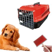 Kit Caixa Transporte P/ Dog Cat N4 E Rasqueadeira Chalesco
