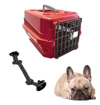Kit Caixa Transporte Pet N2 Médio + Corda Trança Colorida