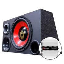 Kit Caixa Trio Som Falante 12 Pol 800w Pmpo + Modulo Taramps