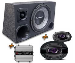 Kit Caixa Trio Sub Pioneer + 6x9 Pioneer + Modulo Tl1500