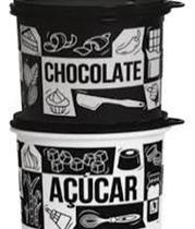 Kit caixas chocolate e açúcar para armazenar Tupperware original