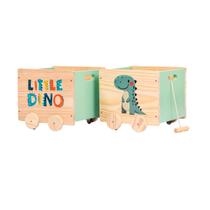 Kit Caixas De Brinquedos Com Rodinhas, O Pequeno Dinossauro