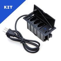 Kit Caixas De Tomadas 4 Blocos Basculante 3 Tomadas 20A 2USB Kit Caixas De Tomadas 4 Blocos Basculante 3 Tomadas 20A 2USB