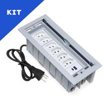 Kit Caixas De Tomadas 7 Blocos 6 Tomadas 20A 2 USB 1 Tipo C Kit Caixas De Tomadas 7 Blocos 6 Tomadas 20A 2 USB 1 Tipo C