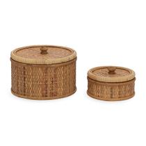 Kit Caixas em Fibra Natural 2pçs Kit Caixas em Fibra Natural 2pçs