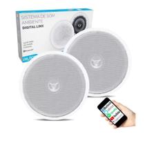 Kit Caixas Embutir Som Bluetooth Redonda Ativa+Passiva LeSon