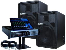 Kit caixas som 12p 500w mesa datrel bluetooth potência 600w