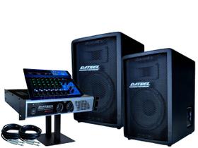 Kit caixas som 8p 300w datrel mesa bluetooth potência 300w