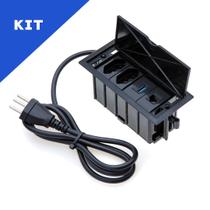 Kit Caixas Tomadas 4 Bl Basc 2 Tom 20A 1 USB Dados 1 Rj45 PT Kit Caixas Tomadas 4 Bl Basc 2 Tom 20A 1 USB Dados 1 Rj45 PT