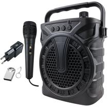 Kit Caixinha Som Potente 12W Bluetooth Microfone Carregador