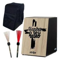 Kit Cajon Acústico Fsa Strike Sk4038 Com Capa Vassourinhas