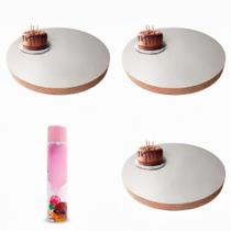 Kit Cake Board 25cm 28cm 30cm e Unta Forma 400ml Confeitaria
